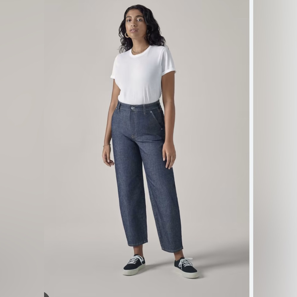 Everlane The Arc Jeans High Rise Denim Jeans Dark Blue Size 32